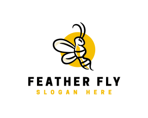 Flying Bee Wasp  logo design