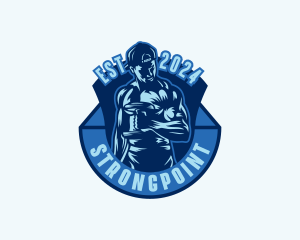 Bodybuilding - Strong Dumbbell Workout logo design