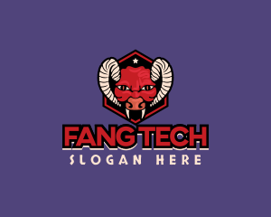 Fang - Monster Demon Horn logo design