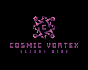 Vortex Technology Software logo design