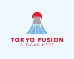 Japanese Mountain Destination logo design