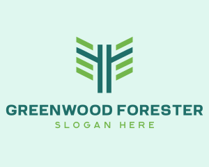 Modern Abstract Tree logo design