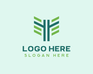 Forestry - Modern Abstract Tree logo design