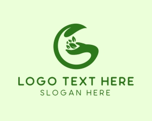 Vegetarian - Gardener Hand Letter G logo design