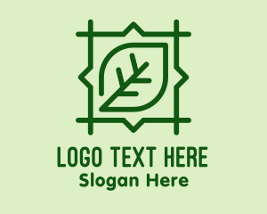 Natural Product - Green Leaf Square logo design