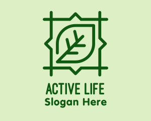 Organic Product - Green Leaf Square logo design