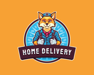 Messenger Fox Worker logo design