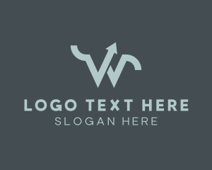 Digital Marketing - Technology Arrow Letter W logo design