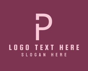 Pink Building - Generic Simple Letter P logo design