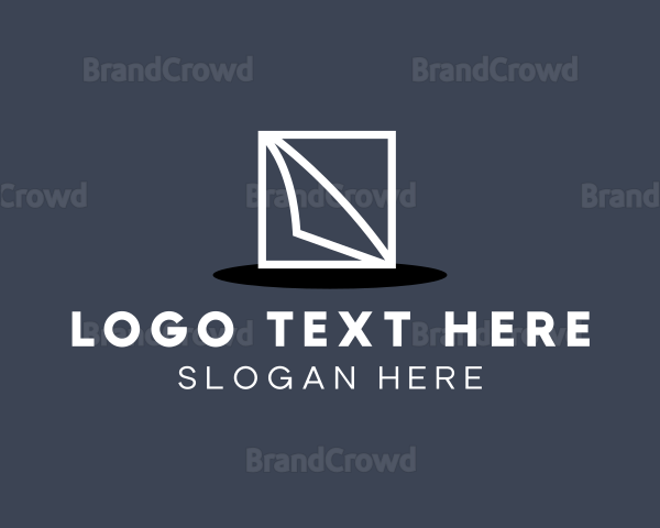 Paper Sheet Frame Fold Logo