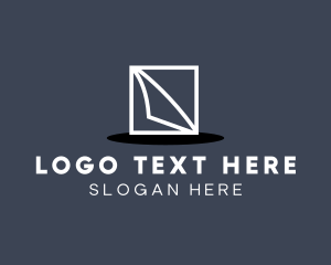 Black And White - Paper Sheet Frame Fold logo design