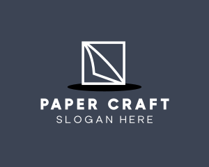 Paper Sheet Frame Fold logo design