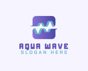 Abstract Water Wave App logo design
