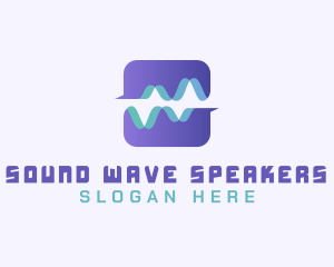 Abstract Water Wave App logo design