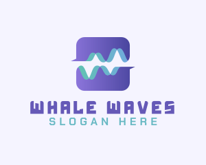 Abstract Water Wave App logo design