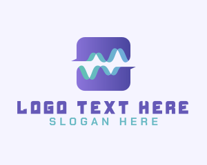 Vibration - Abstract Water Wave App logo design
