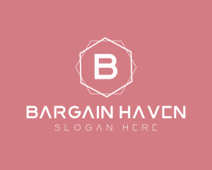 Minimalist Boutique Hexagon logo design