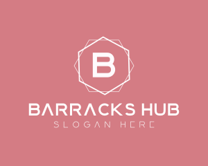 Minimalist Boutique Hexagon logo design