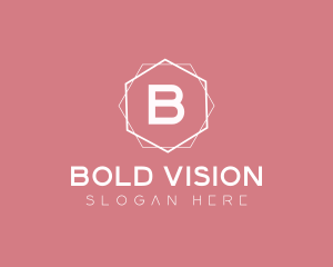 Minimalist Boutique Hexagon logo design