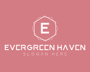 Minimalist Boutique Hexagon logo design