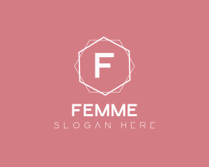 Minimalist Boutique Hexagon logo design