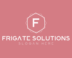 Minimalist Boutique Hexagon logo design