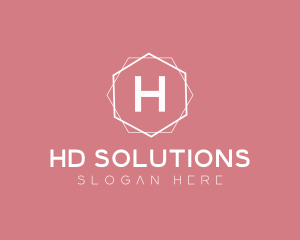 Minimalist Boutique Hexagon logo design