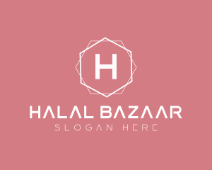 Minimalist Boutique Hexagon logo design