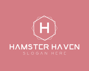 Minimalist Boutique Hexagon logo design