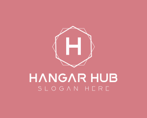 Minimalist Boutique Hexagon logo design