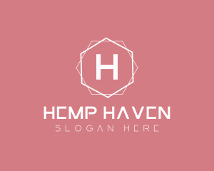 Minimalist Boutique Hexagon logo design