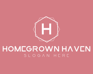 Minimalist Boutique Hexagon logo design