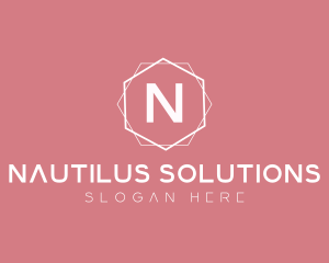 Minimalist Boutique Hexagon logo design