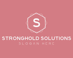 Minimalist Boutique Hexagon logo design