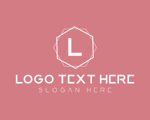 Pink Girl - Minimalist Boutique Hexagon logo design