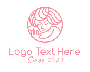 Heart - Pink Women Wellness logo design