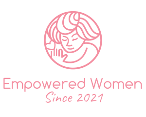 Pink Women Wellness  logo design