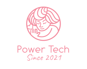 Lady - Pink Women Wellness logo design