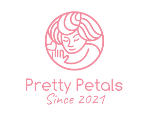 Pink Women Wellness  logo design