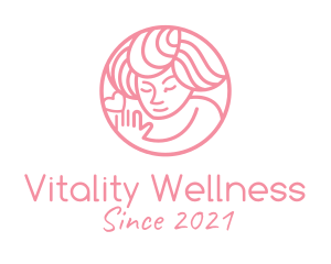 Pink Women Wellness  logo design