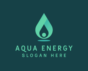 Aqua Water Drop logo design