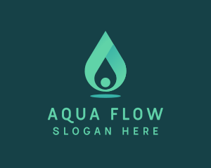 Aqua Water Drop logo design