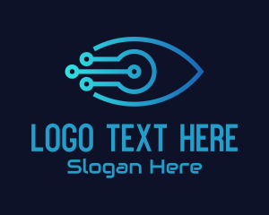 Outline - Gradient Tech Eye logo design