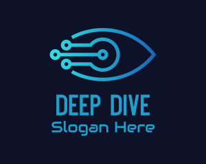 Submarine - Gradient Tech Eye logo design