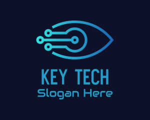 Gradient Tech Eye logo design