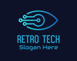 Gradient Tech Eye logo design