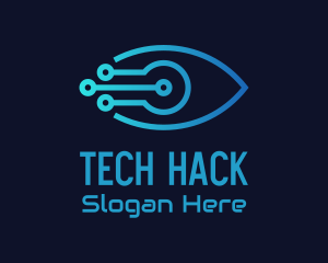 Gradient Tech Eye logo design