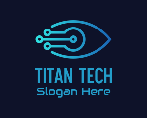 Gradient Tech Eye logo design