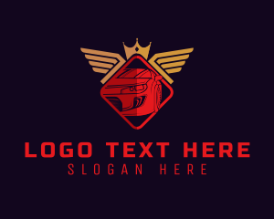 Drag Racing - Luxury Wings Car logo design
