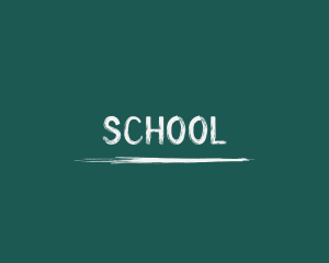 School Chalk Kindergarten logo design